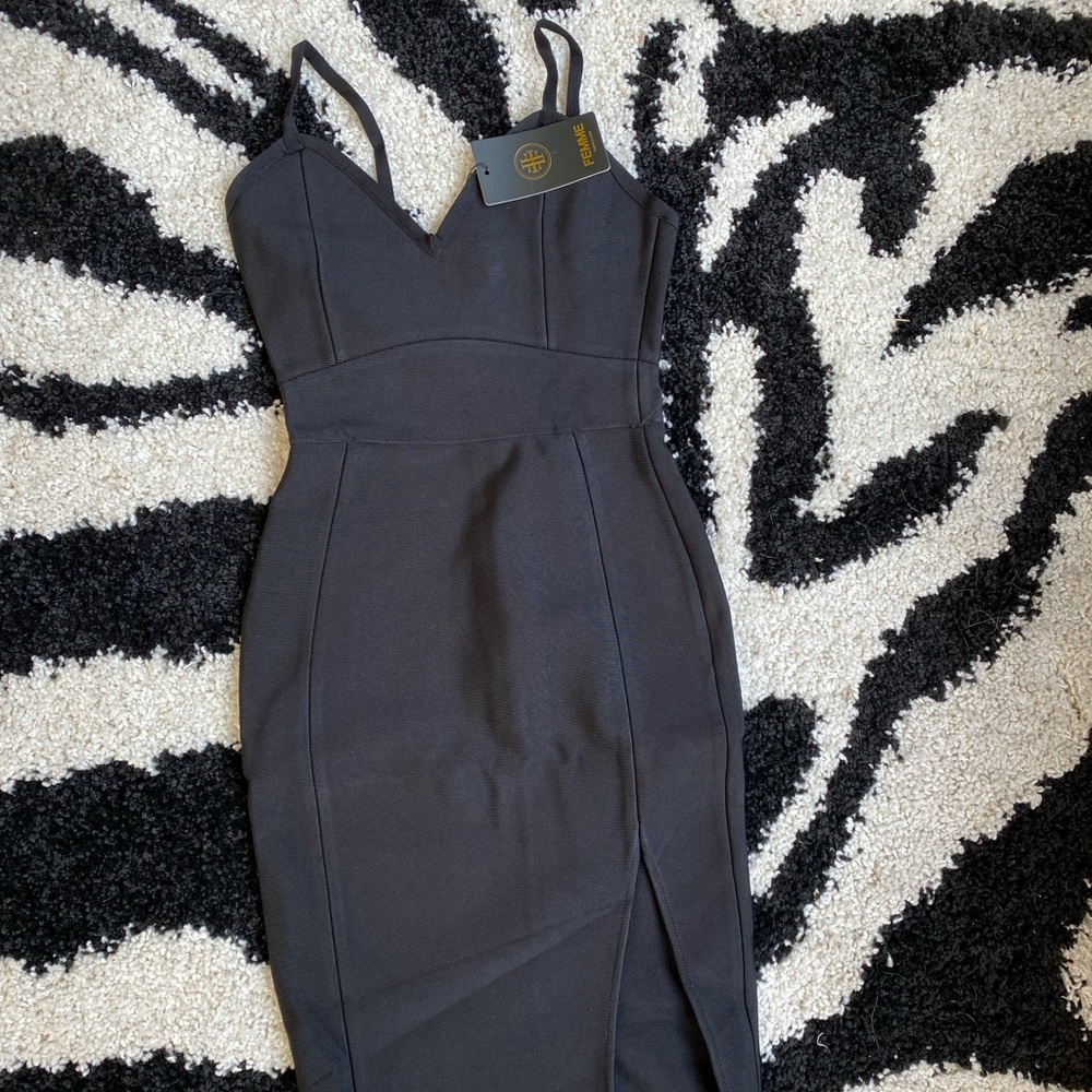 NWT Femme LA Black Bandage Pencil Dress
